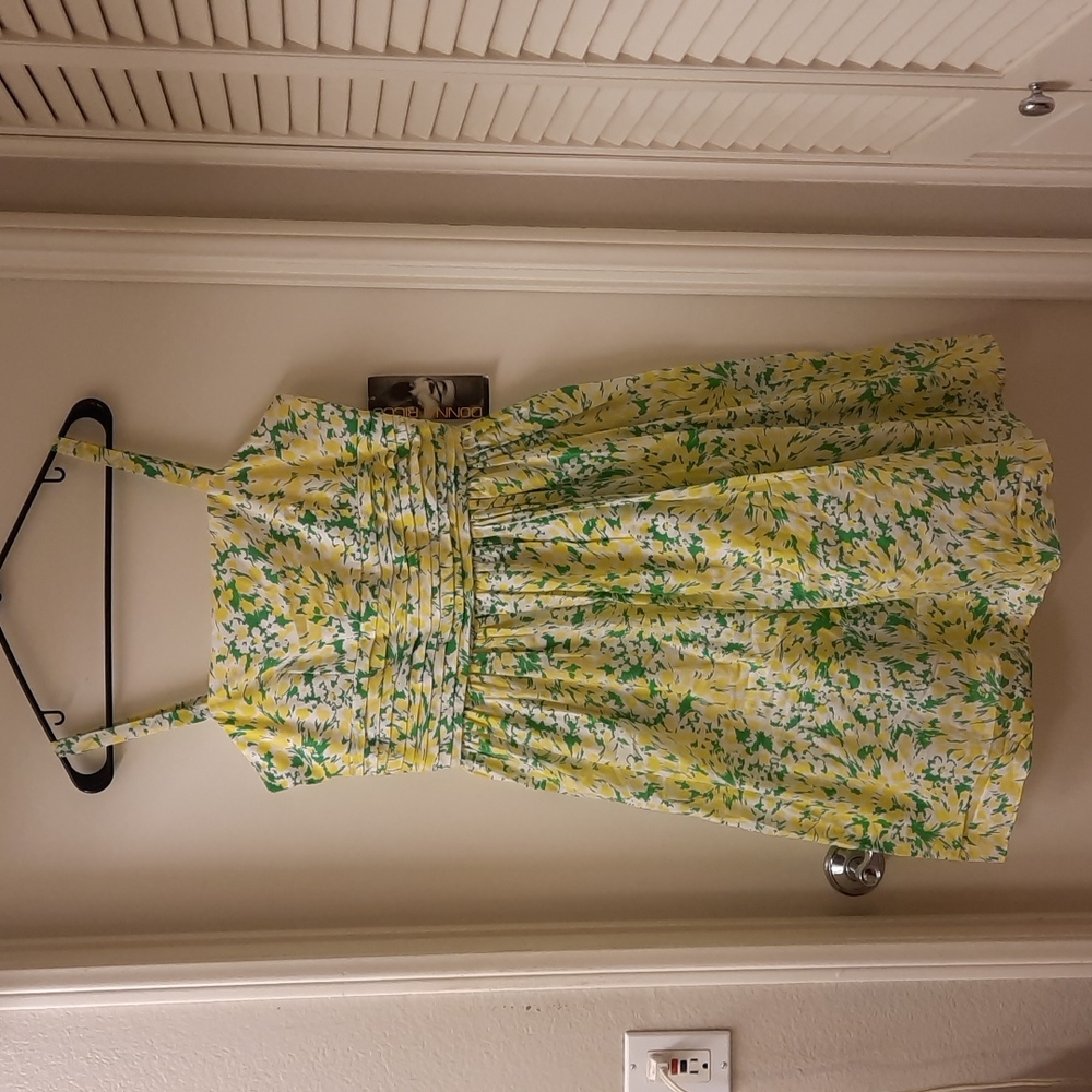 Donna Ricco White/Yellow Summer Dress